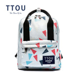 TTOU 2017 Fashion Girl Womes Canvas Geometric Backpack Travel Satchel Rucksack School Book Bag Female Leisure Rucksack