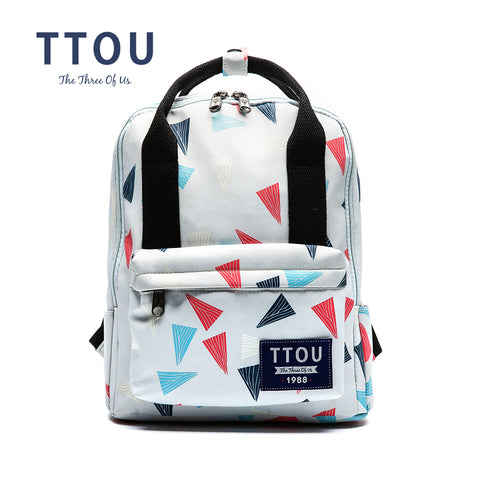 TTOU 2017 Fashion Girl Womes Canvas Geometric Backpack Travel Satchel Rucksack School Book Bag Female Leisure Rucksack