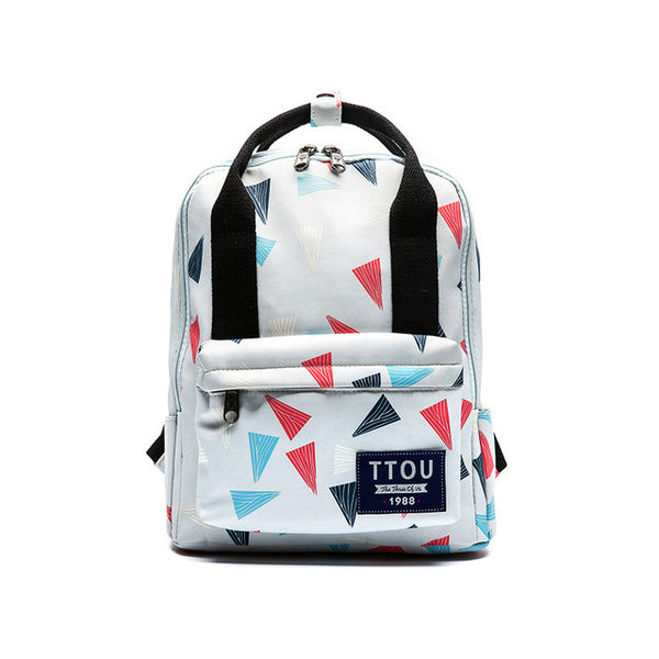 TTOU 2017 Fashion Girl Womes Canvas Geometric Backpack Travel Satchel Rucksack School Book Bag Female Leisure Rucksack