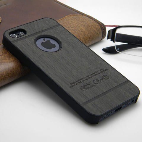 classical  wood Vintage Retro Style PU leather sticker with hard case for iphone 5 5S 4 4S SE 6 6S 7 Plus phone case cover funda