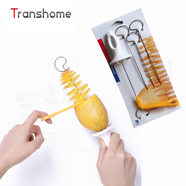 Tornado Potato Spiral Cutter Slicer Spiral Potato Chips PRESTO 4spits Potato Tower Making Twist Shredder Cooking Tools