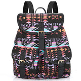 Sansarya New 2017 School Bag Bohemian Vintage Women Backpack Drawstring Printing Canvas Bagpack Sac a Dos Femme Rucksack Female