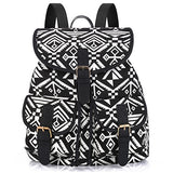 Sansarya New 2017 School Bag Bohemian Vintage Women Backpack Drawstring Printing Canvas Bagpack Sac a Dos Femme Rucksack Female
