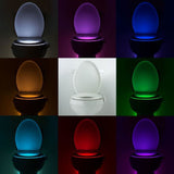 TIKITAKA Sensor Toilet Light LED Lamp Human Motion Activated PIR 8 Colours Automatic RGB Night lighting Toilet Night Light Lamp