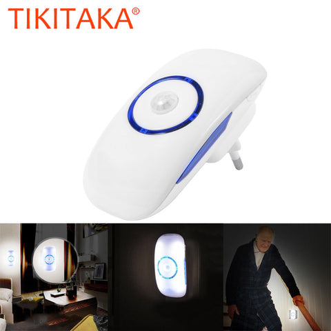 EU US UK LED Night Light Body PIR Motion Sensor Light With Light Sensor 80-260V Wireless Wall Lamp For Corridor Bedroom Lighting