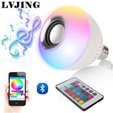 RGB Wireless Bluetooth Speaker Bulb Music Playing Energy Saving RGB Soptlight E27 LED Light Lamp With Remote Control