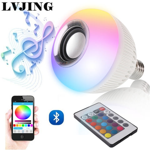 RGB Wireless Bluetooth Speaker Bulb Music Playing Energy Saving RGB Soptlight E27 LED Light Lamp With Remote Control