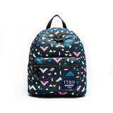 TTOU Design Colorful Triangle Printing Backpack Teenage Girls School Bag Women Backpack Travel Bag Small Backpack Dark Blue