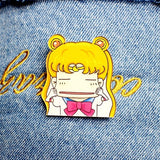 2017 New Acrylic Brooches Pins Figure Simpson Fruit cartoon jewelry cute dog cat Broche shirt enamel pin