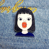 2017 New Acrylic Brooches Pins Figure Simpson Fruit cartoon jewelry cute dog cat Broche shirt enamel pin