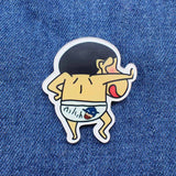 2017 New Acrylic Brooches Pins Figure Simpson Fruit cartoon jewelry cute dog cat Broche shirt enamel pin