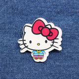 2017 New Acrylic Brooches Pins Figure Simpson Fruit cartoon jewelry cute dog cat Broche shirt enamel pin