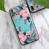 SoCouple For iphone 5s 5 SE 6 6s 6/7plus Flower Granite Scrub Marble Stone image Painted Silicone Phone Case For iphone 7 case