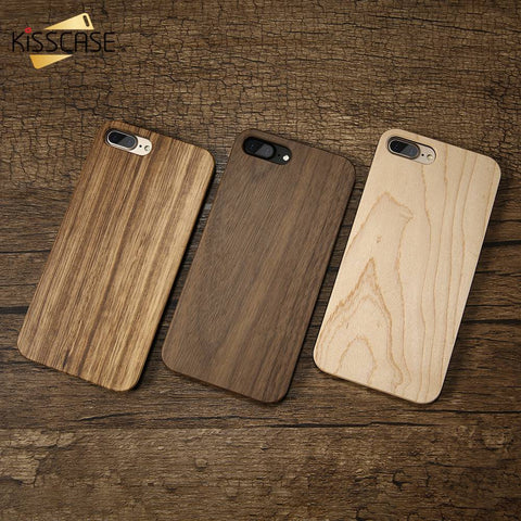KISSCASE Wood Cover For iPhone 7 iPhone 7 Plus Case 5S SE 5 Natural Bamboo Wooden Phone Cases For iPhone 6 6S Plus 6 Plus Fundas