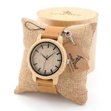 BOBO BIRD Mens Natural Wood Bamboo Watches Womens Vintage Wooden Watch With Genuine Leather Band