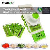 WALFOS Mandoline Peeler Grater Vegetables Cutter with 5 Stainless Steel Blade Carrot Grater Onion Slicer Kitchen Accessories
