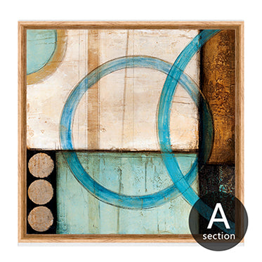 Blue and brown circles modern abstract oil painting canvas prints office poster cuadros decoracion for living room home decor