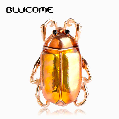 Vivid Enamel Cockroach Shape Brooches Gold-color Ladybug Insect Collar Clip Dress Jeans Pins Decoration Animal Men Broches Mujer