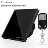 Light switch,touch switch,wall switch Funry ST1 1Gang EU Standard Luxury Crystal Glass Panel Surface Waterproof 170-240V RF433