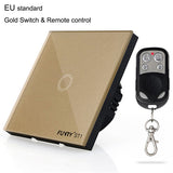 Light switch,touch switch,wall switch Funry ST1 1Gang EU Standard Luxury Crystal Glass Panel Surface Waterproof 170-240V RF433
