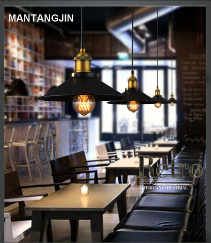 Rope chandelier Dia 22 26 30 36cm kupfer E27 basis schwarz licht 90-220 V edison-birne kaffee bar beleuchtung vintage lampen