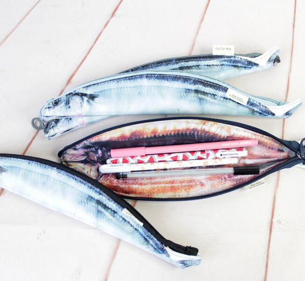 1pc/lot Funny Pvc fish Shape Zipper Pencil Bag Stationery Supplies Pencil Case(tt-4018-1)