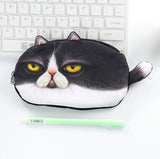 Creative Funny Cat Pencil Bag , Fashionable Cute Cat Pencil Bag for School Kids as Coin Bags