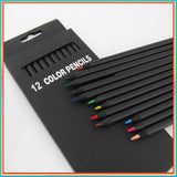 12pcs/lot High Quality 12 color painting Black wood pencil set for Drawing Sketching Stationery Pencil School Art Supplies 05406