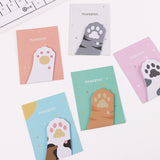 3PCS Cute Cartoon Animals Cat Paw Memo Pad Sticky Notes Memo Notebook Stationery Papelaria Escolar School Supplies