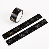 5PCS Paper Masking Tapes Bronzing Textured Black White Washi Tape DIY Scrapbooking Sticker Stationery School Supplies Papeleria