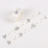 5PCS Paper Masking Tapes Bronzing Textured Black White Washi Tape DIY Scrapbooking Sticker Stationery School Supplies Papeleria