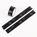5PCS Paper Masking Tapes Bronzing Textured Black White Washi Tape DIY Scrapbooking Sticker Stationery School Supplies Papeleria