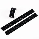 5PCS Paper Masking Tapes Bronzing Textured Black White Washi Tape DIY Scrapbooking Sticker Stationery School Supplies Papeleria