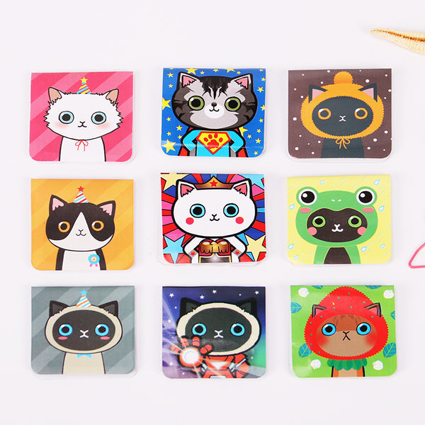 6PCS New Various Lovely Cat Magnet Bookmark Paper Clip School Office Supply Escolar Papelaria Gift Stationery