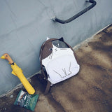 AEQUEEN Lovely Cat Printing Backpack Women Canvas Backpack School Bag For Teenagers Ladies Casual Cute Rucksack Bookbags