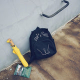 AEQUEEN Lovely Cat Printing Backpack Women Canvas Backpack School Bag For Teenagers Ladies Casual Cute Rucksack Bookbags