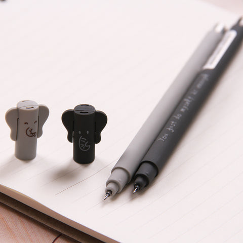 Japanese Cute Kawaii Animal Elephant 0.35mm Black Ink Gel Pen Student Boys Writing School Supply Office Accessory Stationery