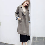 Qunitina 2017 New Fashion Trench Ruffles Coat For Women Slim Long Style Full Sleeve Autumn Winter Trench Coat Women With Sashes