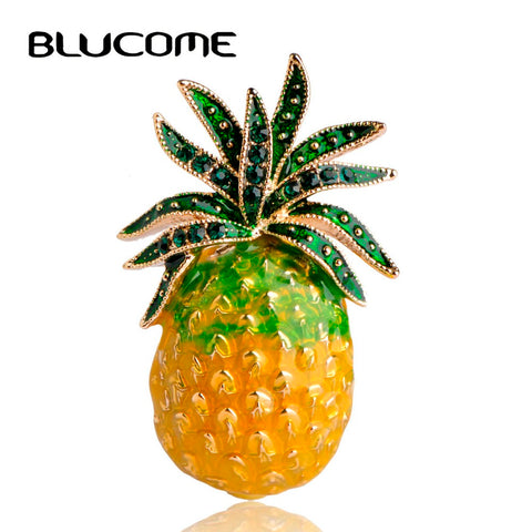 New Pineapple Brooches For Women Men Jacket Collar Badge Hijab Pins Enamel Esmalte fruit Brooch Harajuku Accessory Scarf Clip
