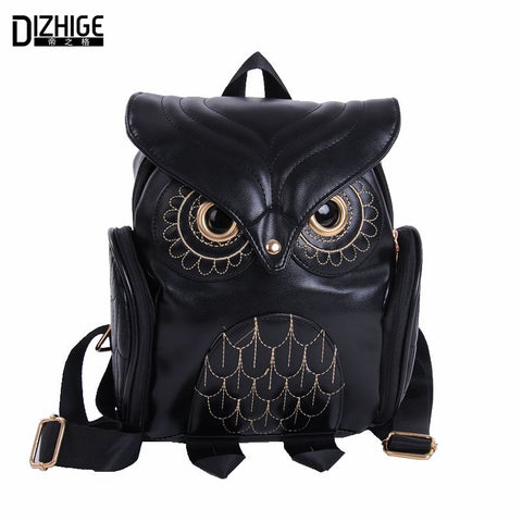 Fashion Cute Owl Backpack Women Cartoon School Bags For Teenagers Girls PU Leather Women Backpack 2016 Brands Mochila Sac A Dos